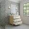 James Martin Vanities 36'' Single Vanity, Sunwashed Oak with Embossed Shagreen w/ 3 CM White Zeus Quartz Top D604-V36-SHG-3WZ - alternate 2